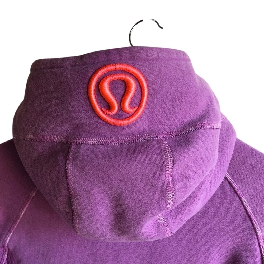 Lululemon Scuba Hoodie Size 4 Deep Fuchsia Pink Purple Cozy Cotton - Picture 10 of 12